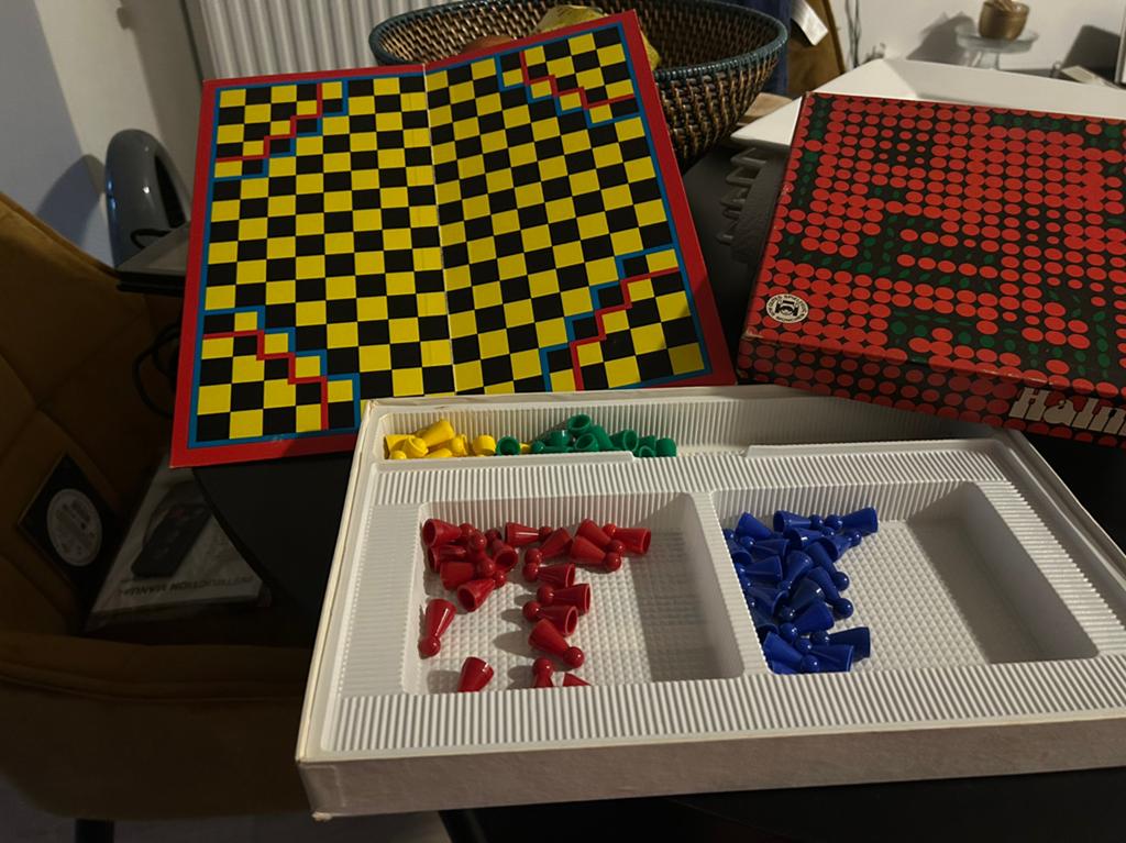 Vintage Ravensburger Halma &Sternhalma bordspel Dubbelzijdig, Drie of vier spelers, Ophalen of Verzenden, Zo goed als nieuw