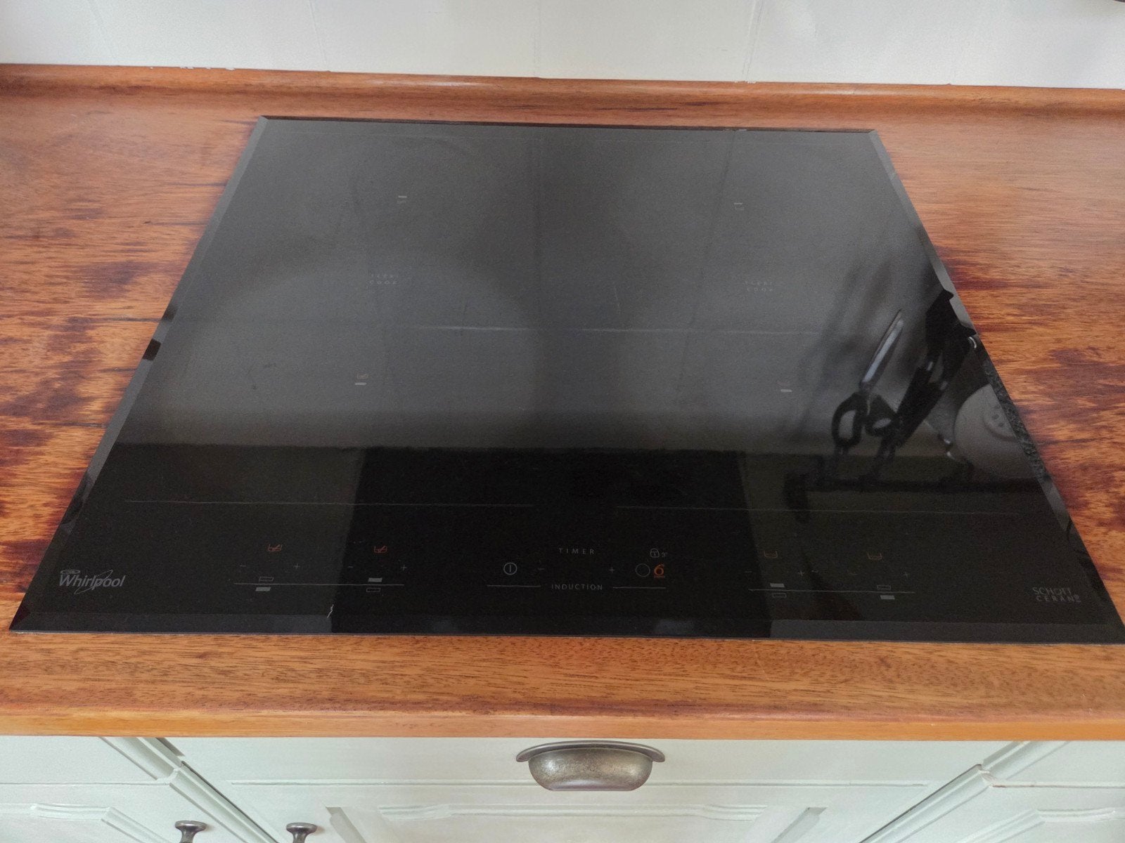 Whirlpool Inductieplaat 57.7x51 - Zwart, Gebruikt, Inbouw, Inductie, 4 kookzones