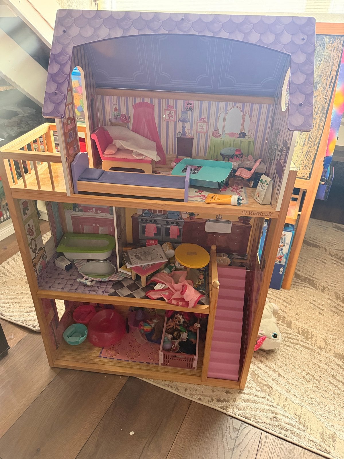 Groot KidKraft Houten Poppenhuis met Meubels, Ophalen, Gebruikt, Overige typen