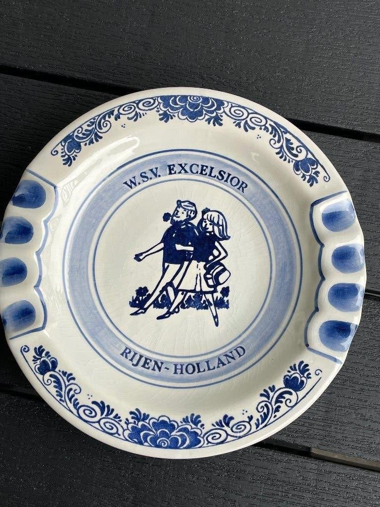 Delfts Blauwe asbak, Antiek en Kunst, Ophalen of Verzenden