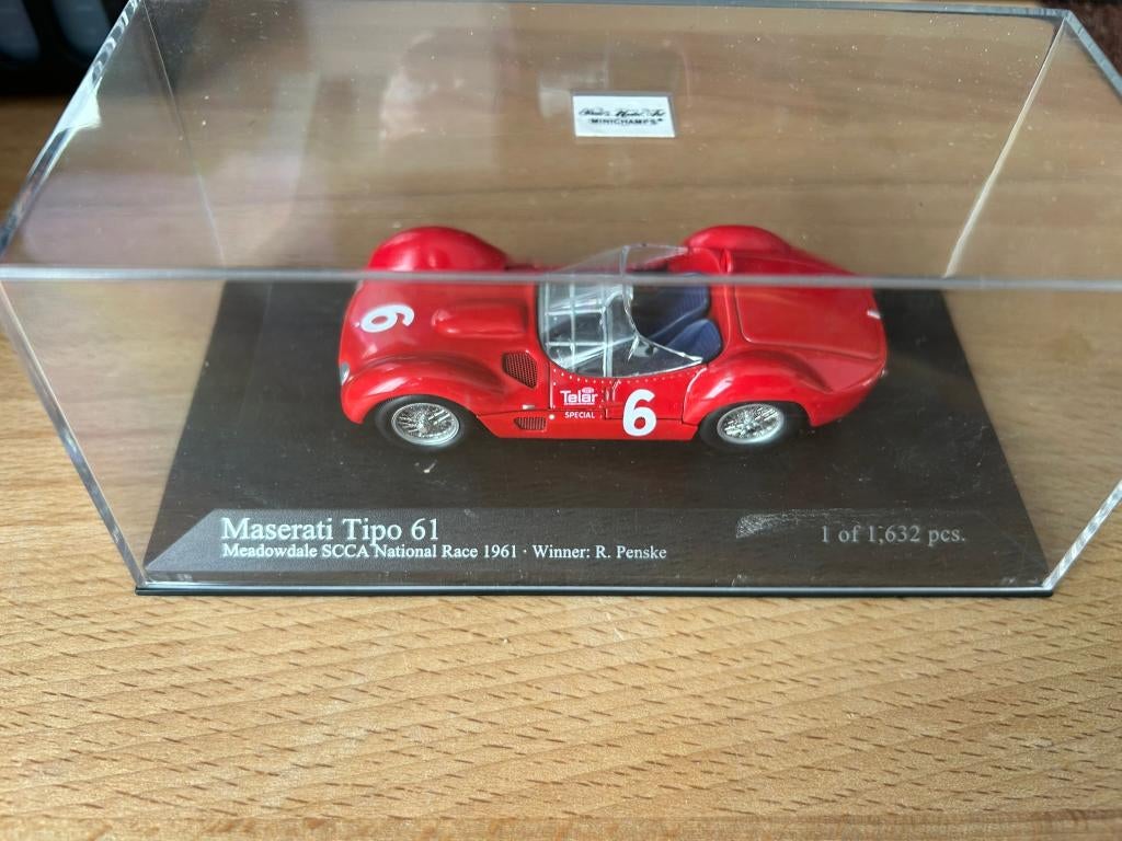 Minichamps Maserati Tipo 61, Ophalen of Verzenden, Zo goed als nieuw, Auto, MiniChamps