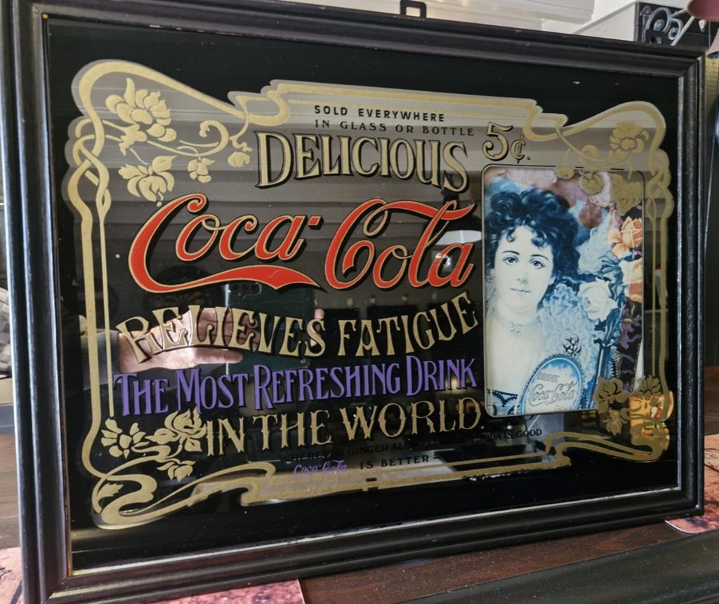 Spiegel Coca-Cola, Ophalen, Rechthoekig, Minder dan 100 cm