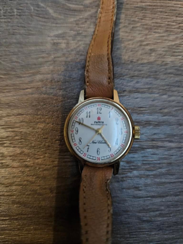 Vintage RUMIA horloge - batterij leeg, Ophalen of Verzenden, Overige materialen