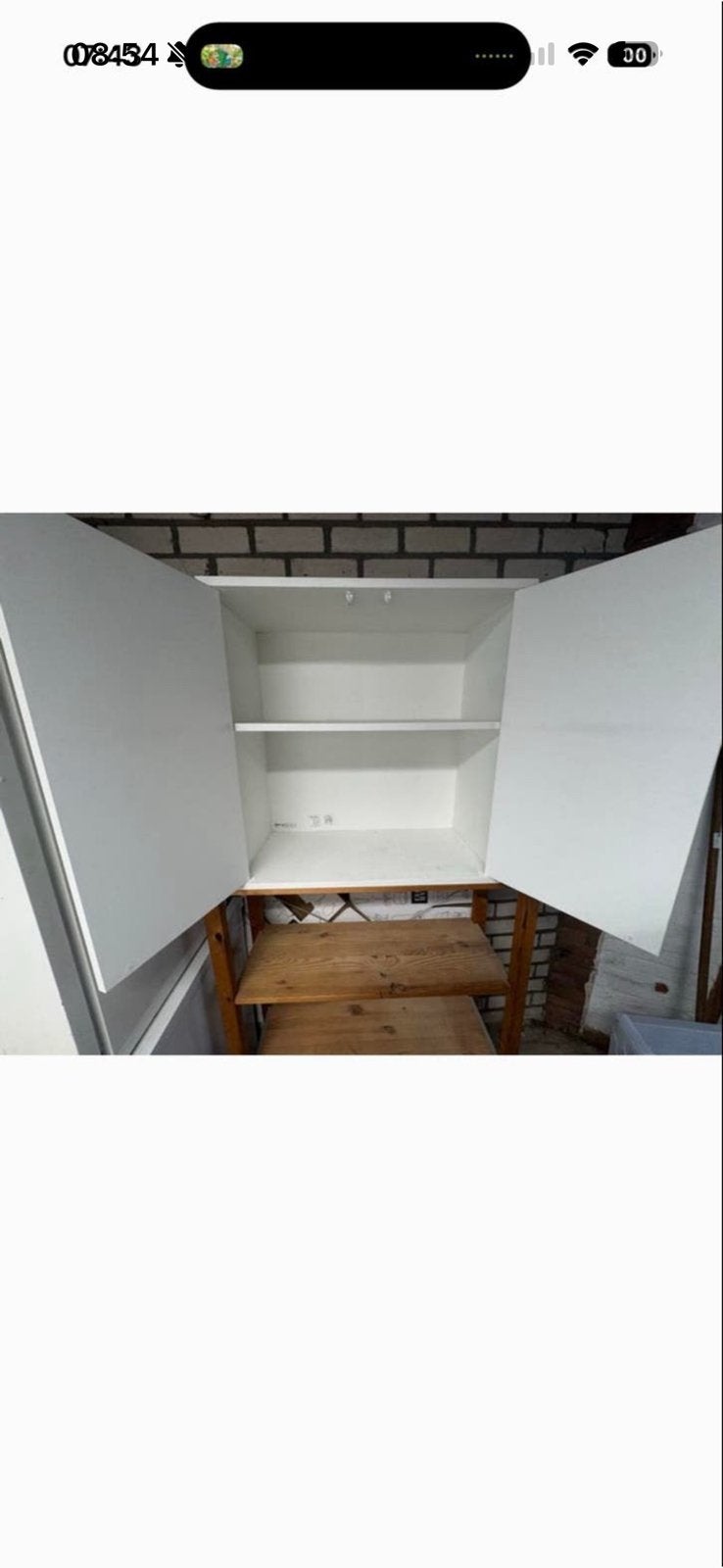 Witte wandkast, Ophalen, Zo goed als nieuw, Minder dan 60 cm, Minder dan 85 cm