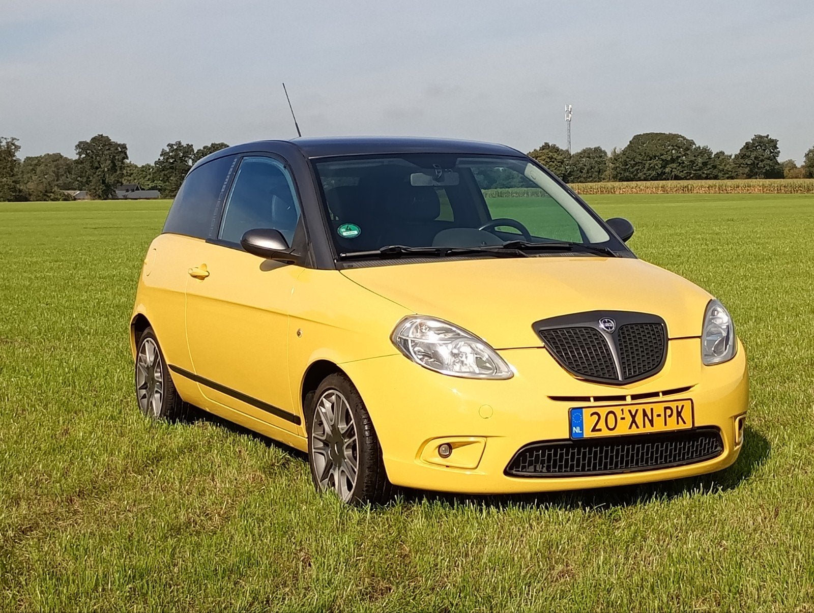Lancia Ypsilon 1.4 16V 2007 6 Versnelling Airco MOMO Design, Voorwielaandrijving, 15 km/l, Zwart, Bedrijf