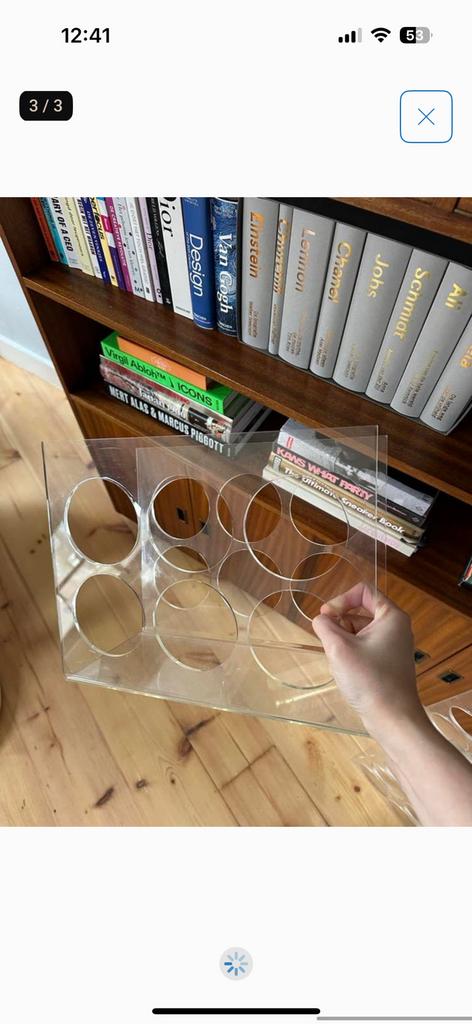 Modern vintage wijnrek 6 flessen, Huis en Inrichting, Woonaccessoires | Wijnrekken, Ophalen, Zo goed als nieuw, Metaal, Minder dan 50 cm