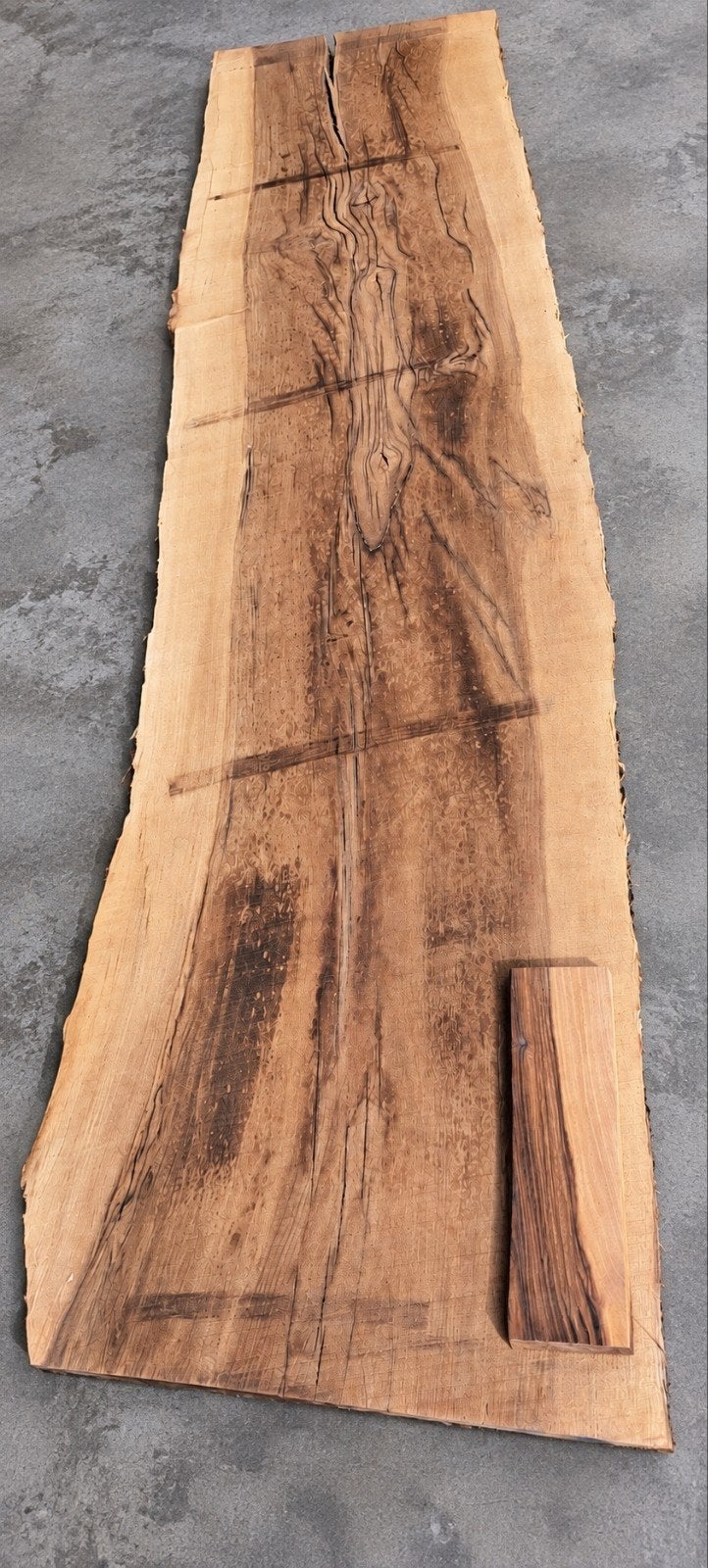 Massief Notenhouten Plank - 2.75m x 70cm x 3cm, Ophalen, Gebruikt, 25 tot 50 mm, 250 tot 300 cm