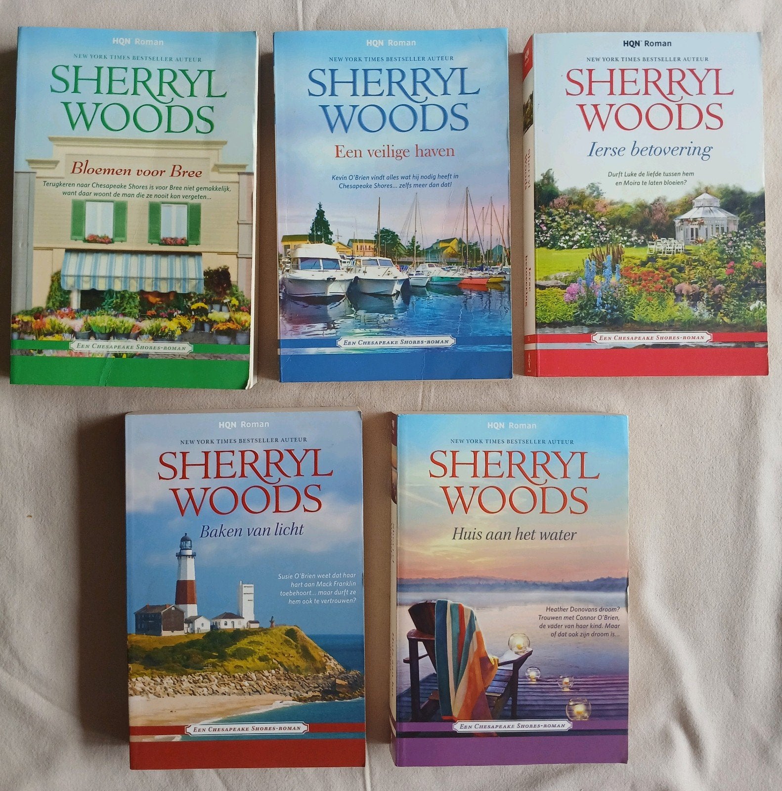 Sherryl Woods - Chesapeake Shores serie (5 boeken), Ophalen of Verzenden, Zo goed als nieuw, Sherryl Woods, Nederland
