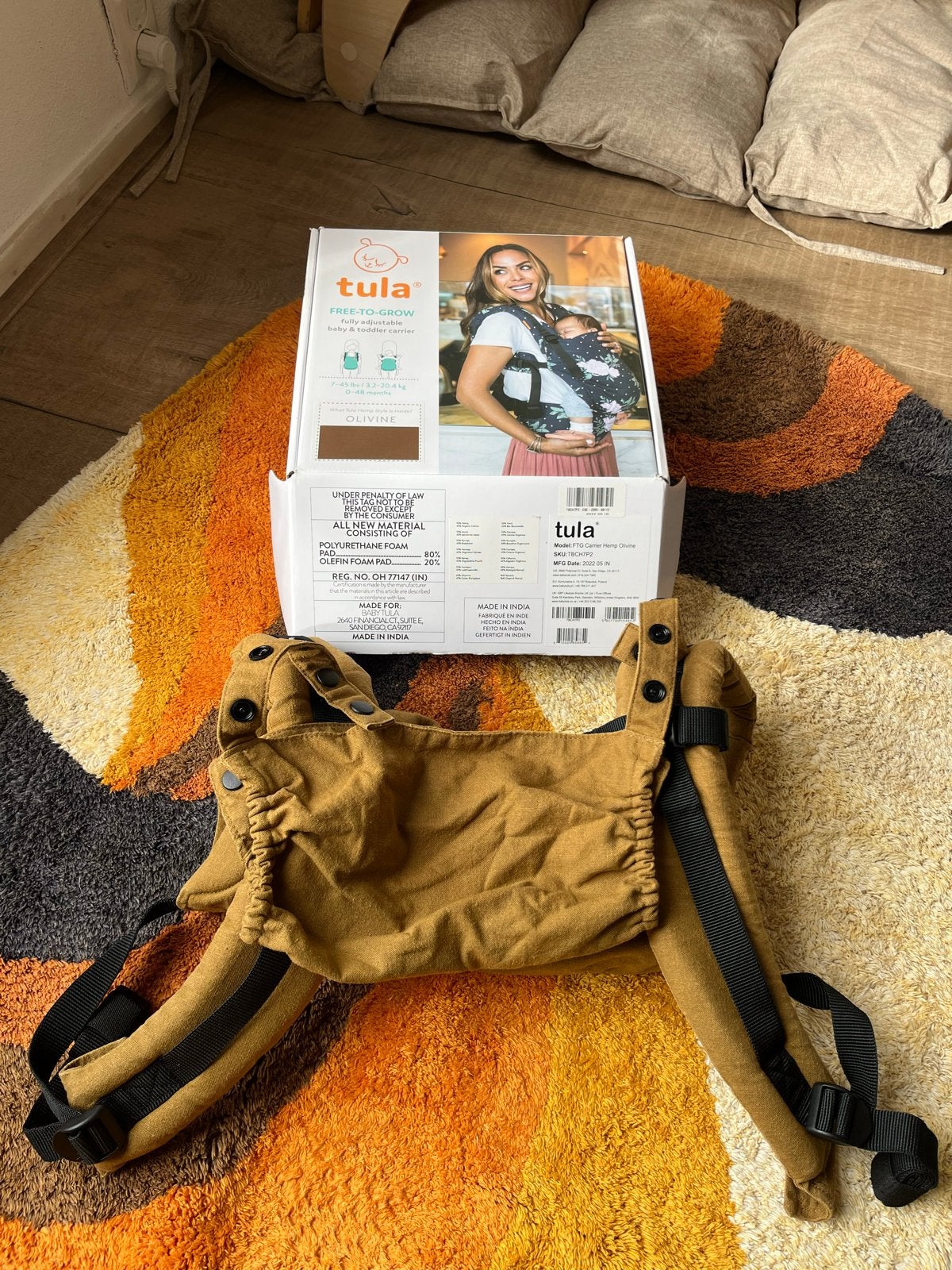 Tula Free-to-Grow Draagzak - Olivine, Overige merken, Buik of Rug, Ophalen of Verzenden, Zo goed als nieuw