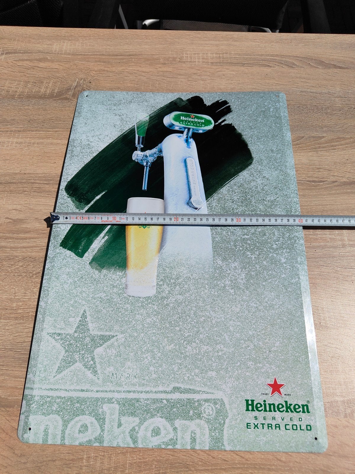 Heineken Reclamebord, Ophalen of Verzenden, Gebruikt, Reclamebord