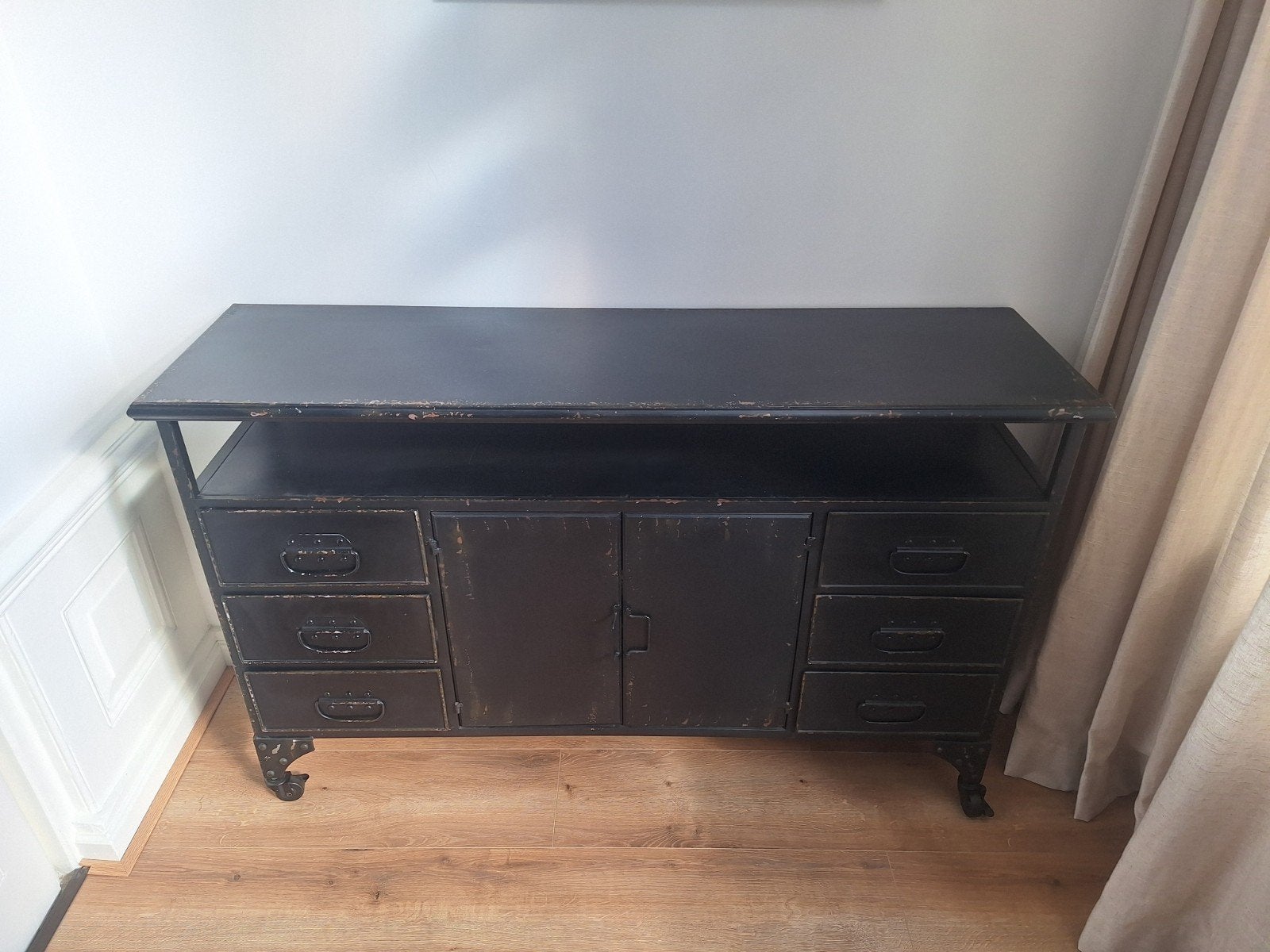 Rootsmann industriële kast/dressoir, Huis en Inrichting, Ophalen, Gebruikt, 25 tot 50 cm, Met deur(en)