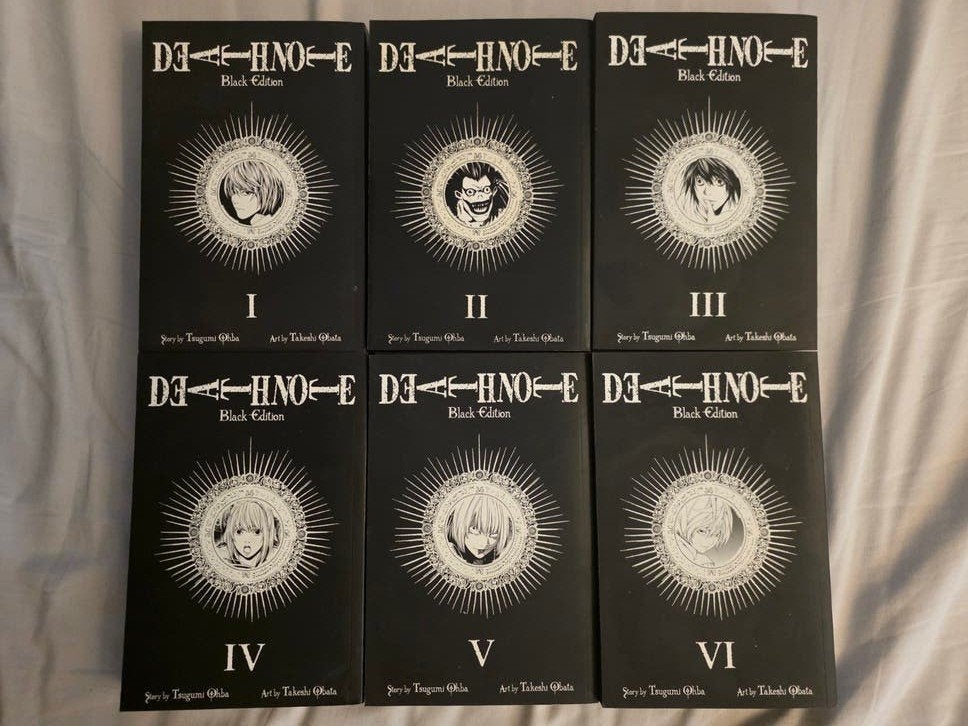 Death Note Black Edition Manga Vol 1-6 - Complete Serie, Boeken, Complete serie of reeks, Ophalen, Zo goed als nieuw, Tsugumi Ohba, Takeshi Obata