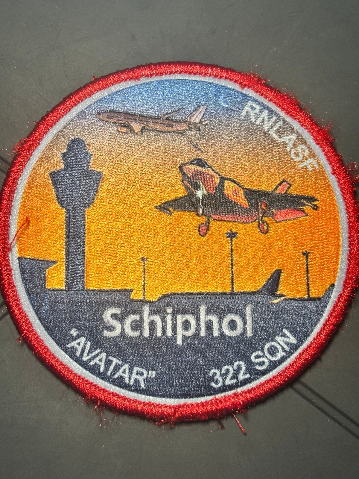 Embleem 322 SQN Schiphol Avatar, Verzenden, Luchtmacht, Nederland, Embleem of Badge