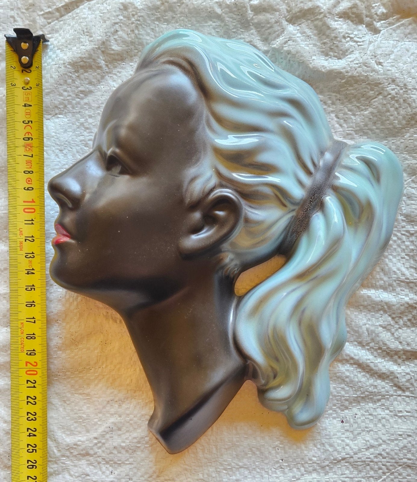 Vintage Wanddecoratie Hoofd Dame - Made in Western Germany, Antiek en Kunst, Ophalen