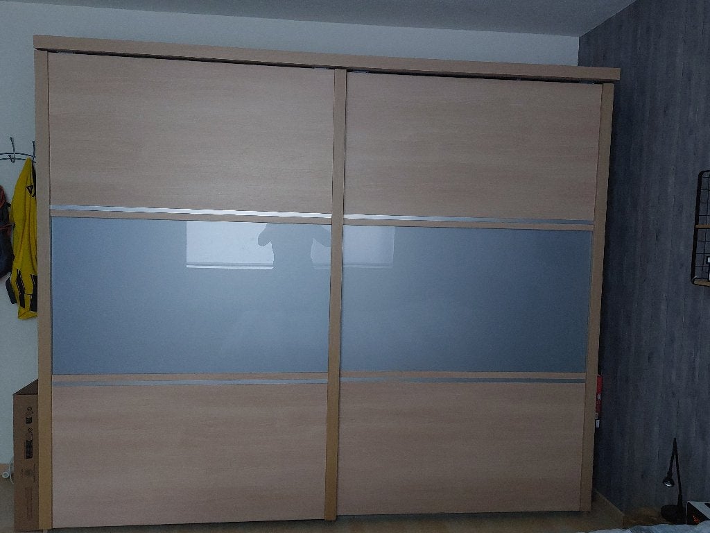 Kledingkast 250x200 met hang- en leggedeelte, Ophalen, Met deur(en), Gebruikt, 200 cm of meer