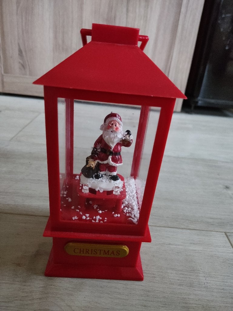 Leuke sneeuwlantaarn met kerstman, Ophalen of Verzenden, Zo goed als nieuw