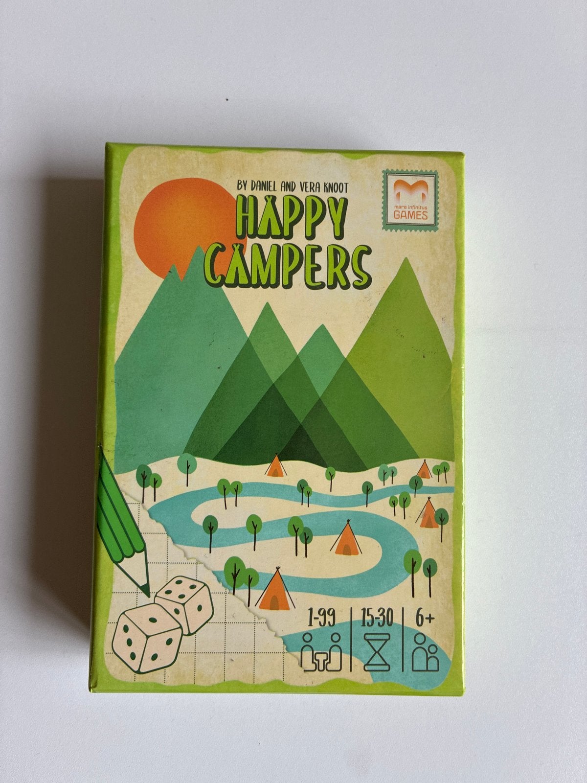 Happy Campers Roll & Write Spel - Familie Vriendelijk, Vijf spelers of meer, Ophalen of Verzenden, Nieuw