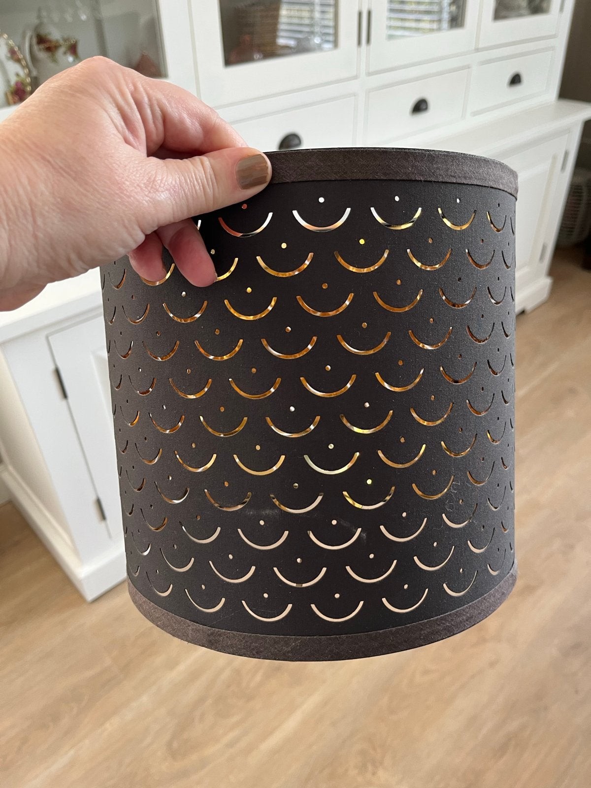 2 IKEA lampenkappen, 43 en 24 cm doorsnede, Ophalen, Overige typen, Zwart, Rond