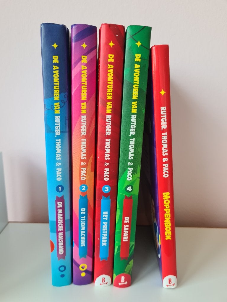 De Avonturen van Rutger, Thomas & Paco - 1t/m4 + moppenboek, Ophalen of Verzenden, Zo goed als nieuw, Rutger Vink, Thomas van Grinsven