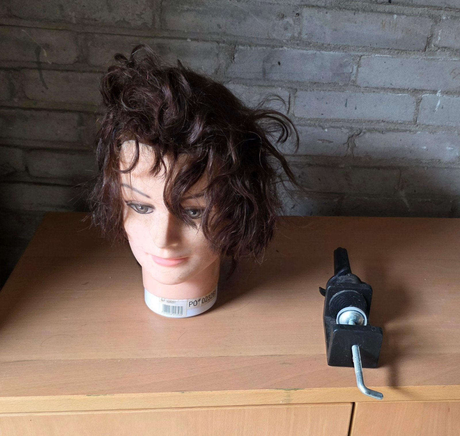 Oefenhoofd met haar voor kappersopleiding, Ophalen of Verzenden, Gebruikt, Overige typen