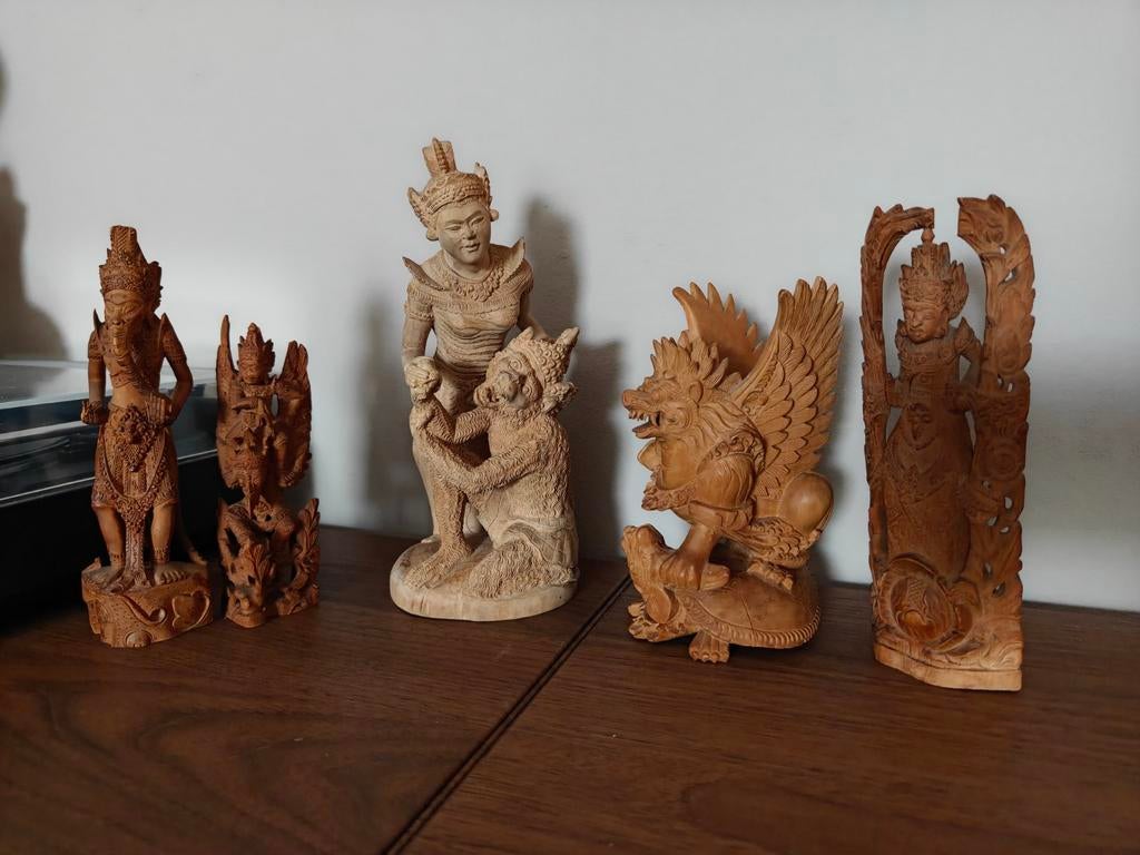 Garuda Ganesha hanuman Bali Sandelhout Indonesië snijwerk, Ophalen of Verzenden, Dier