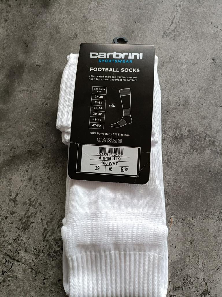 Cabrini Voetbalsokken Wit - Maat 39-42, Kleding | Heren, Sokken en Kousen, Nieuw, Maat 39 t/m 42, Wit, Ophalen of Verzenden