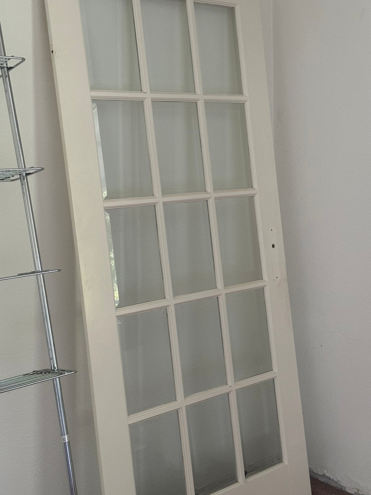 Binnedeur met facet glas 15 ruitjes, Ophalen, Gebruikt