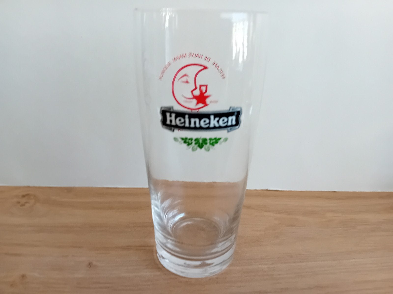 Heineken fluitje glas met achteropdruk, Ophalen of Verzenden, Zo goed als nieuw, Glas of Glazen, Heineken
