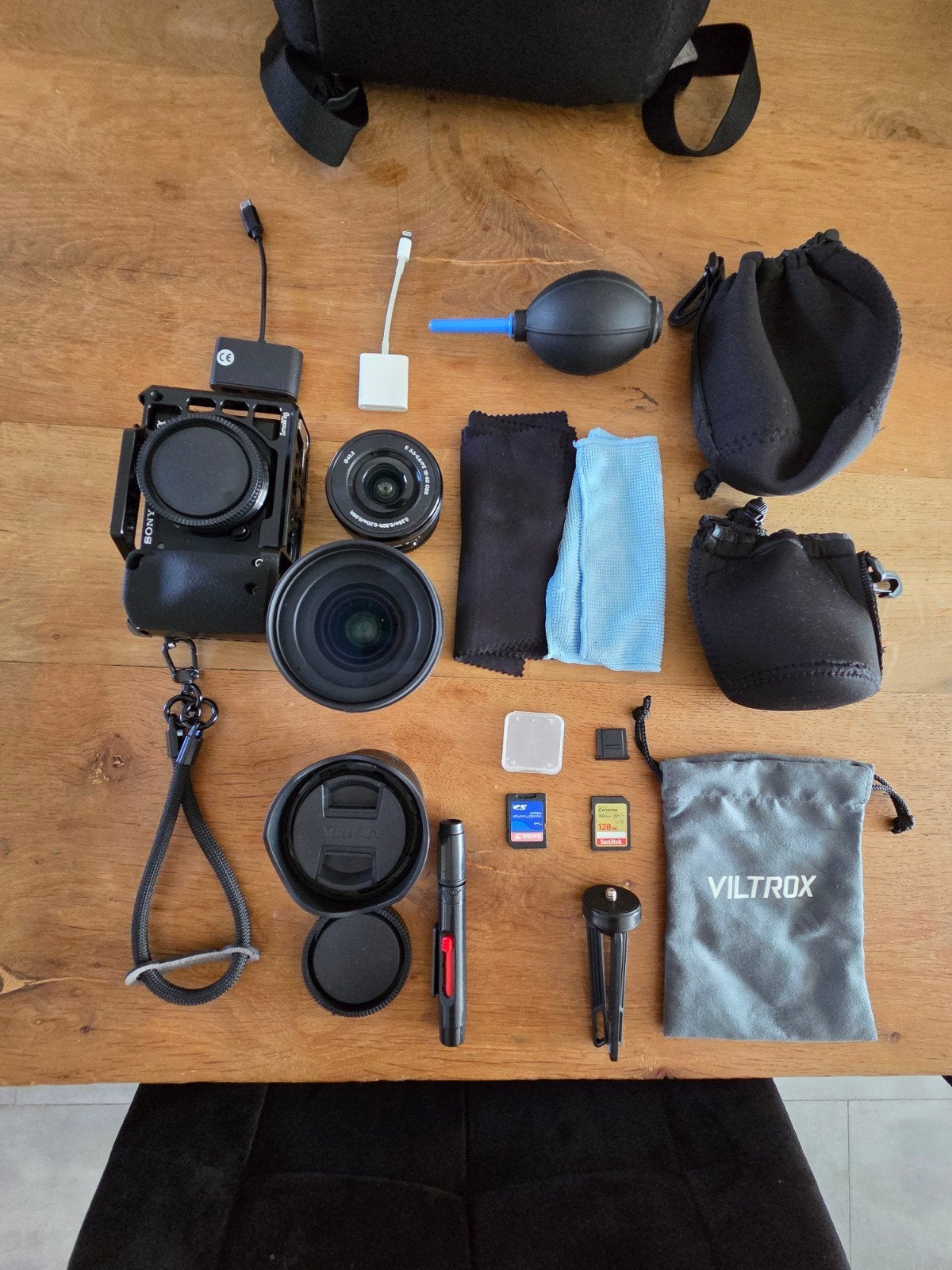 Complete Sony A6400 Cameraset (Inclusief 3 Lenzen & Accessoi, Ophalen, Zo goed als nieuw, Sony, Geen optische zoom
