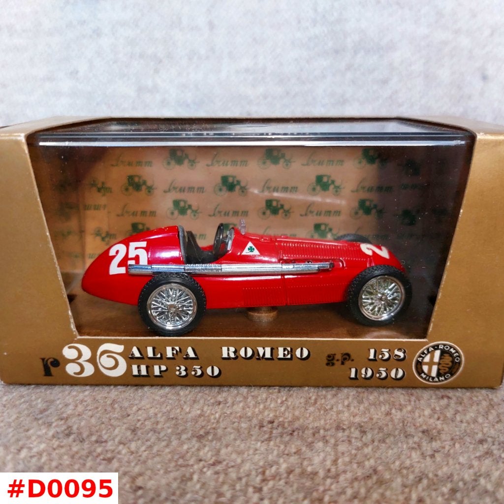 Alfa Romeo G.P. 158 1950 #25 Brumm Oro r36 1:43 zgan in OVP, Ophalen of Verzenden, Nieuw, Auto, Overige merken