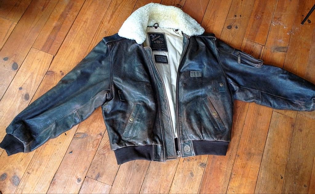Supergaaf vintage Nickelson vliegeniersjack!, Kleding | Heren, Bruin, Nickelson, Maat 56/58 (XL), Ophalen of Verzenden
