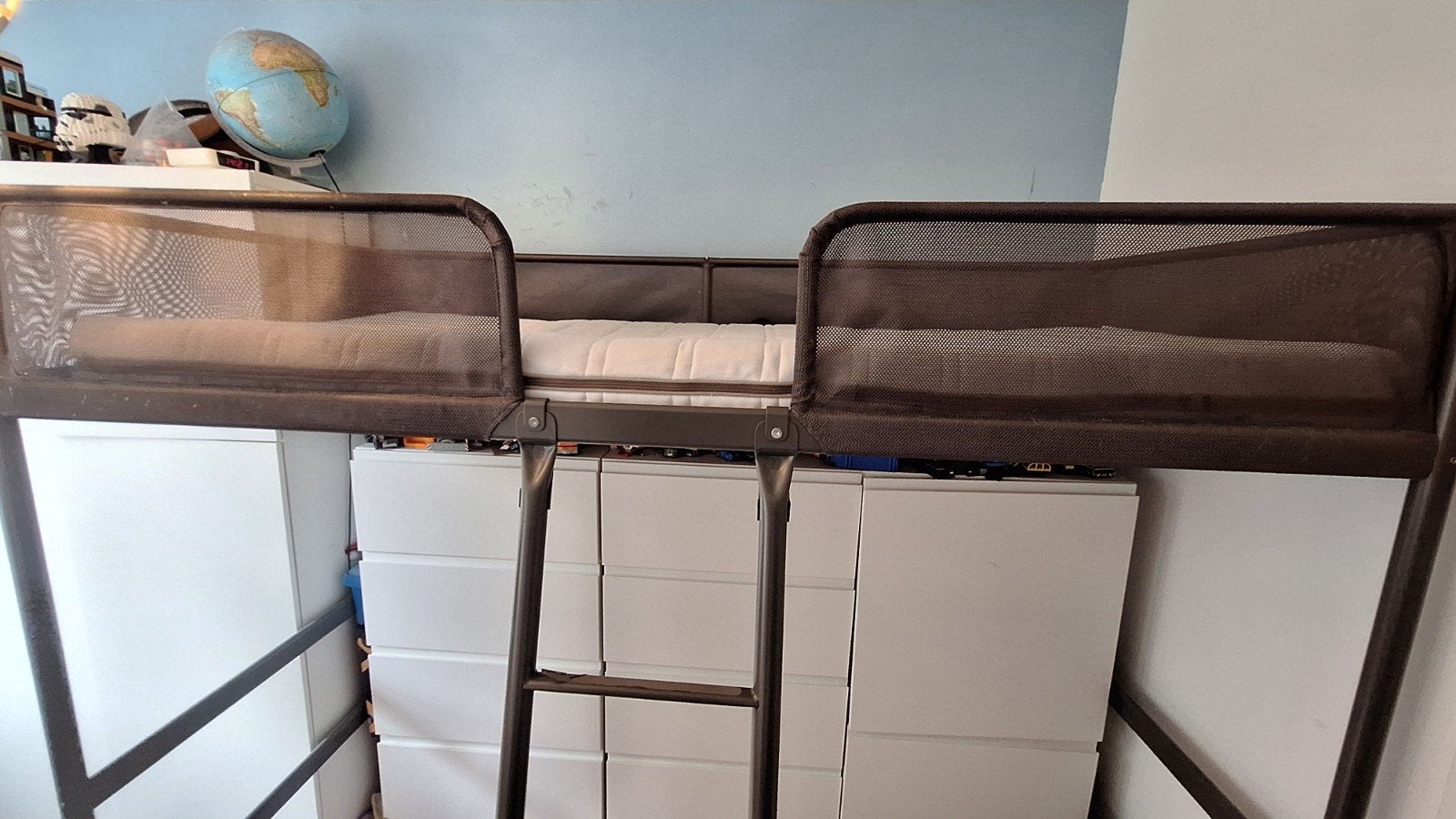 IKEA Tuffing Hoogslaper (90x200) incl. matras en handleiding, Ophalen, Gebruikt, Eenpersoons, 160 tot 180 cm