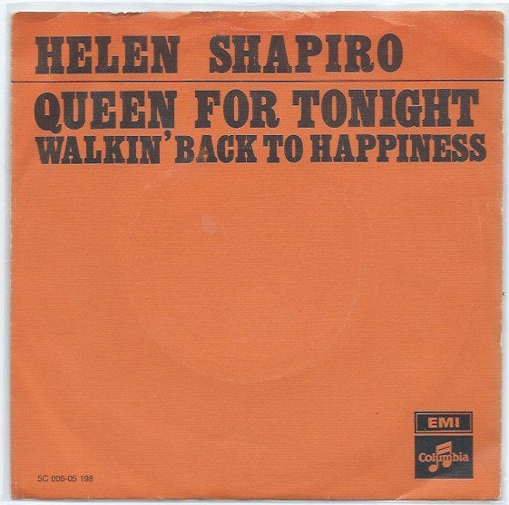 Helen Shapiro- Queen for Tonight/ Walking Back to, Cd's en Dvd's, Vinyl Singles, Verzenden, 7 inch, Zo goed als nieuw, Pop