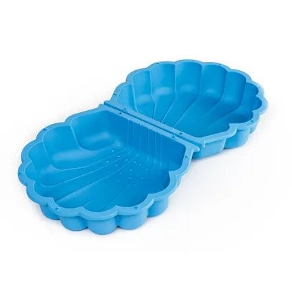 Schelp zandbak / zwembadje blauw 87x78x18cm, Ophalen, Zo goed als nieuw