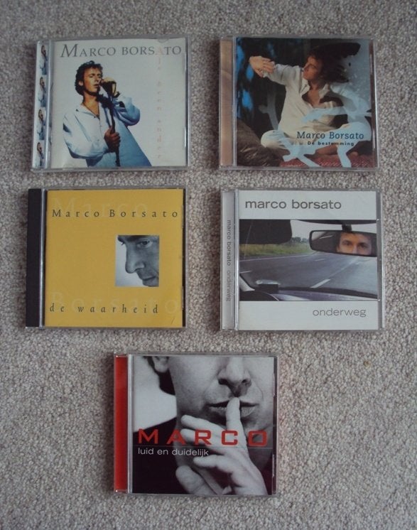 5 in nieuwstaat verkerende cd's Marco Bosato titels in tekst, Ophalen of Verzenden, Zo goed als nieuw, Levenslied of Smartlap
