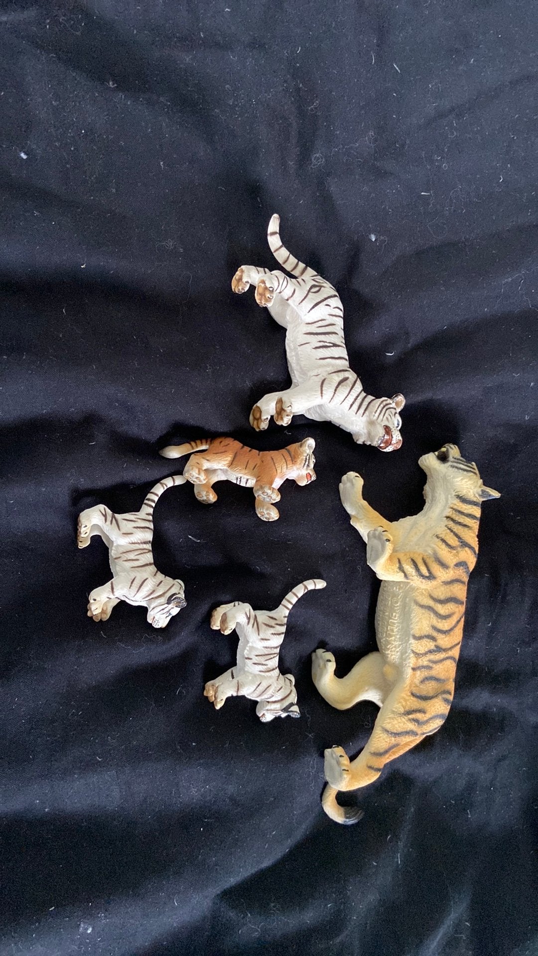 Tijger beeldjes set - 5 stuks, Ophalen of Verzenden, Gebruikt