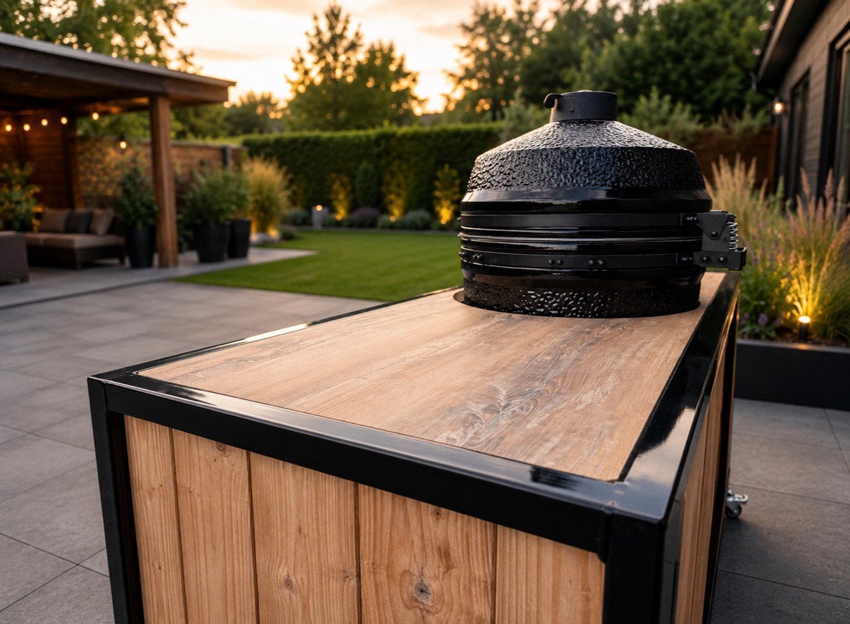 Luxe Buitenkeuken XL | Geschikt voor 22 Inch Kamado, Tuin en Terras, Buitenkeukens, Ophalen, Info@123barren.nl, Houtskool, Nieuw