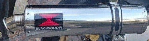 Black Widow uitlaatdemper - Chroom, sportief geluid, Ophalen of Verzenden, Gebruikt