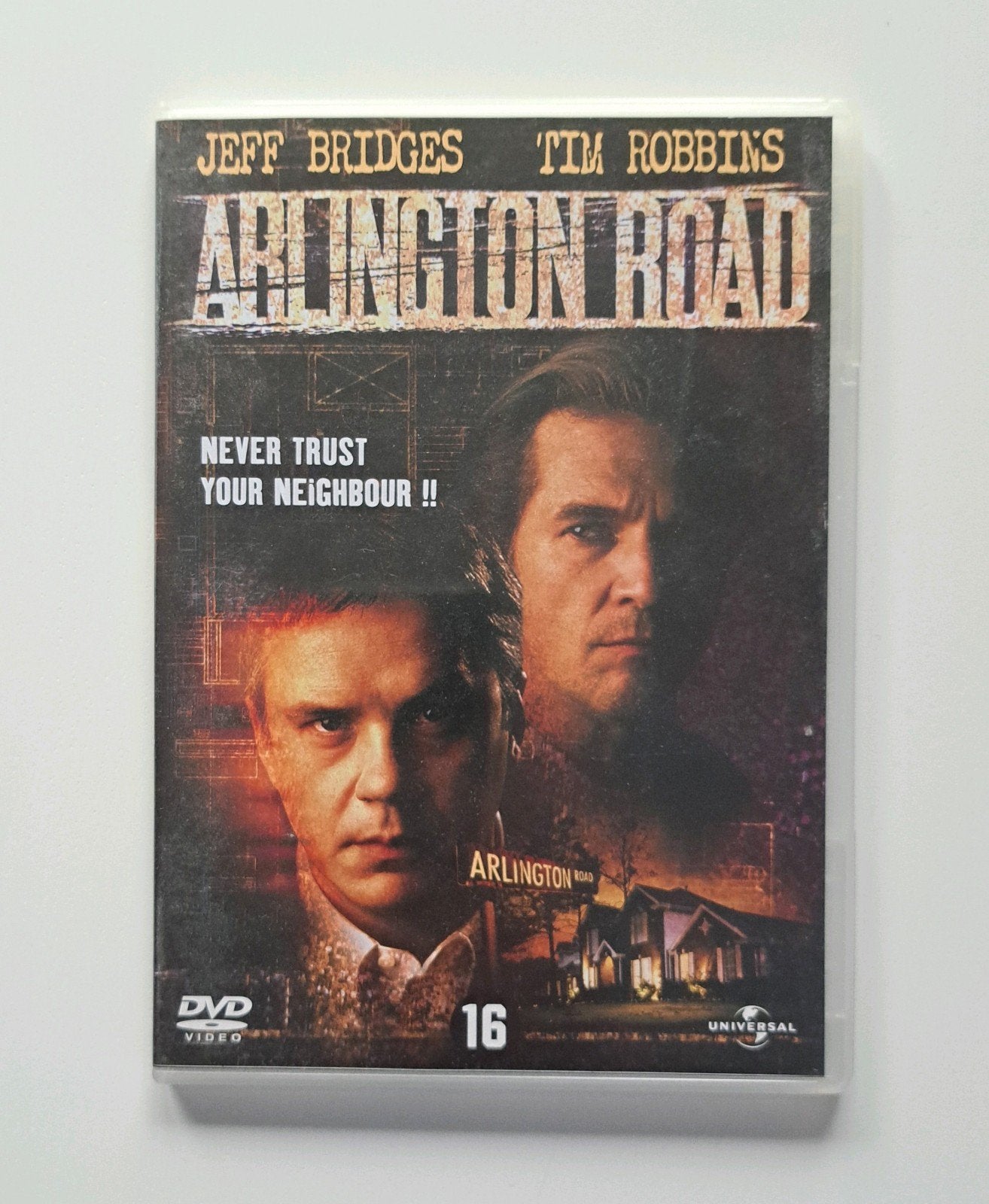 Arlington Road DVD - Spannende thriller met Jeff Bridges, Psychologische thriller, Gebruikt, Vanaf 16 jaar, Nederlands