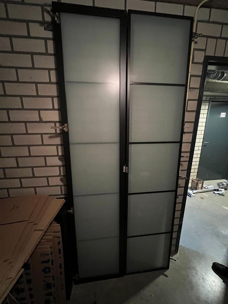 4 Ikea Pax kastdeuren, zwartbruin, 236x99cm, Huis en Inrichting, Kasten | Kledingkasten, Gebruikt, 200 cm of meer, 50 tot 100 cm