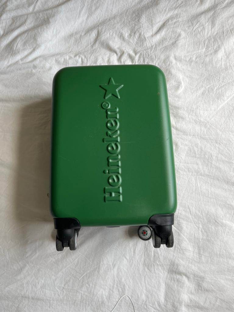Heineken Cabin Size Koffer - Ideaal voor Reizen, Ophalen, Gebruikt, 50 tot 60 cm, Hard kunststof