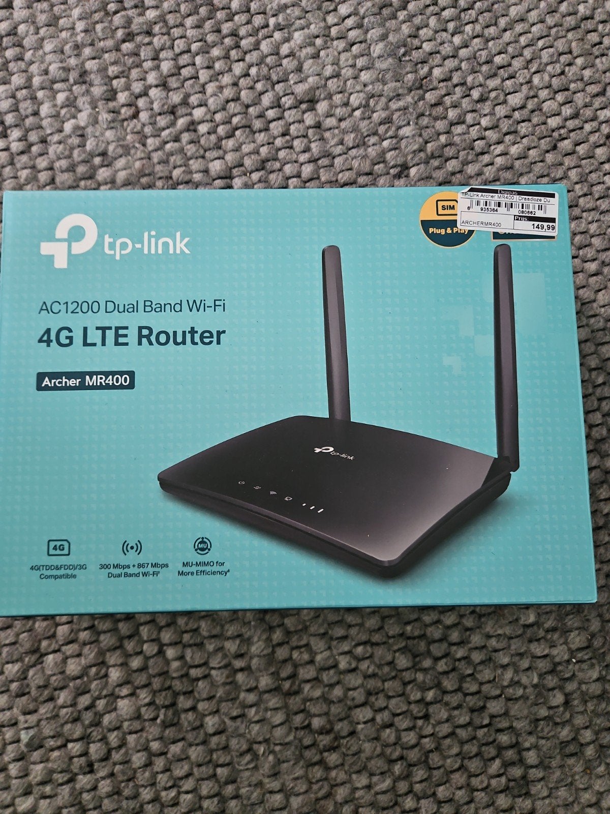 TP-Link Archer MR400 AC1200 4G LTE Router, Ophalen, Zo goed als nieuw, Router, TP-Link
