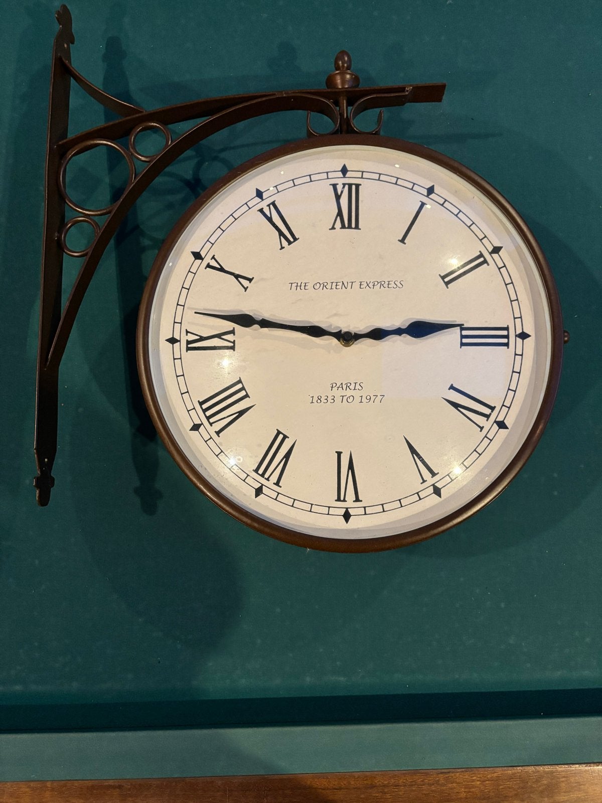Wandklok "The Orient Express" - Vintage Stijl, Ophalen