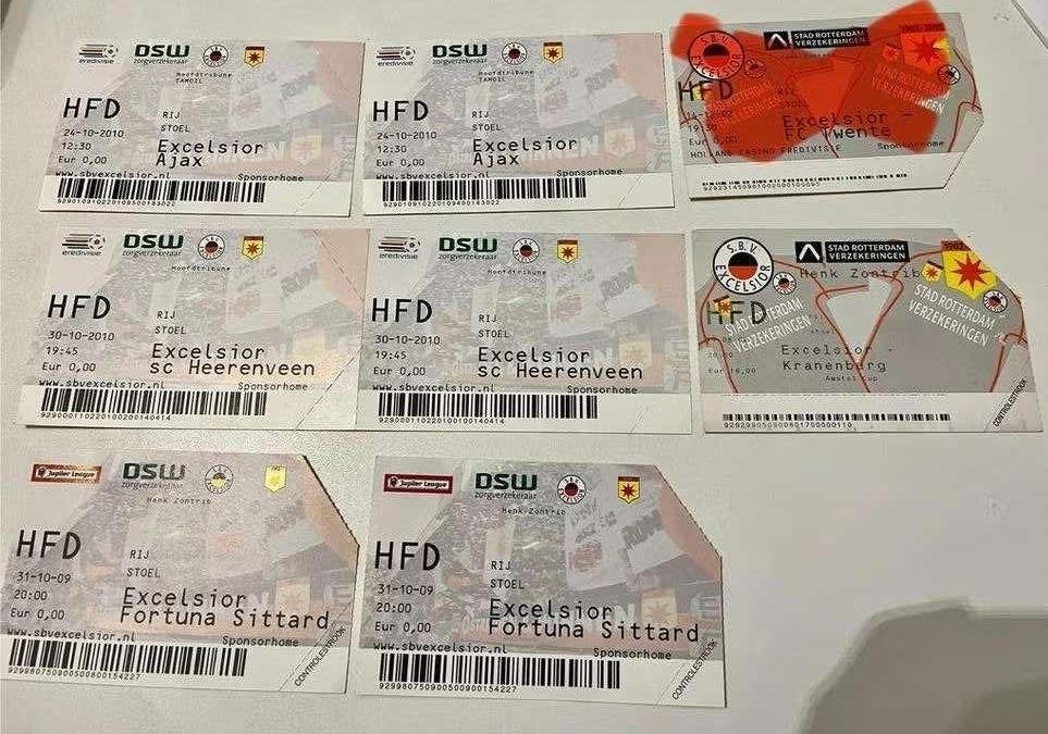 voetbalkaartjes, Ophalen, Gebruikt, Overige binnenlandse clubs, Overige typen