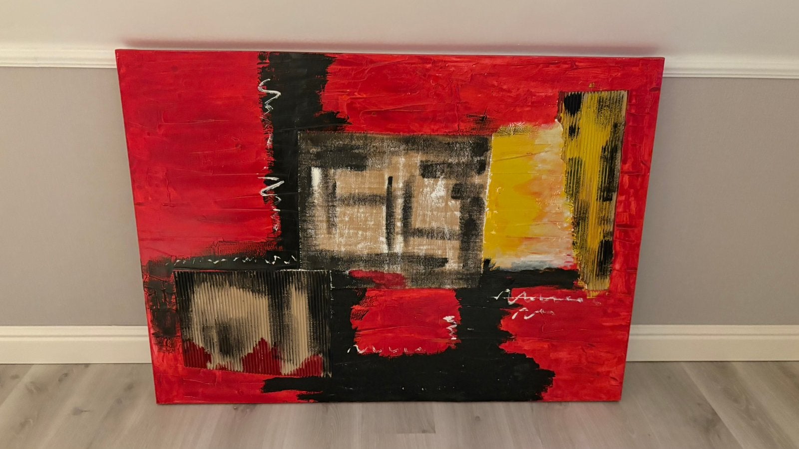 Groot Kleurrijk schilderij 140x100, Ophalen