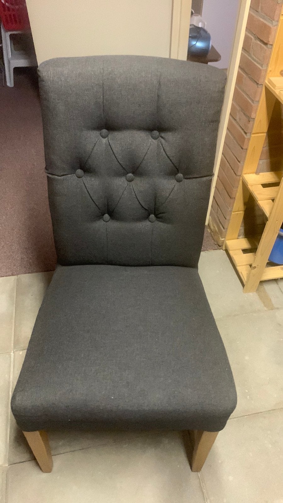 4 stoelen antreciet, Ophalen, Gebruikt, Vier, Stof