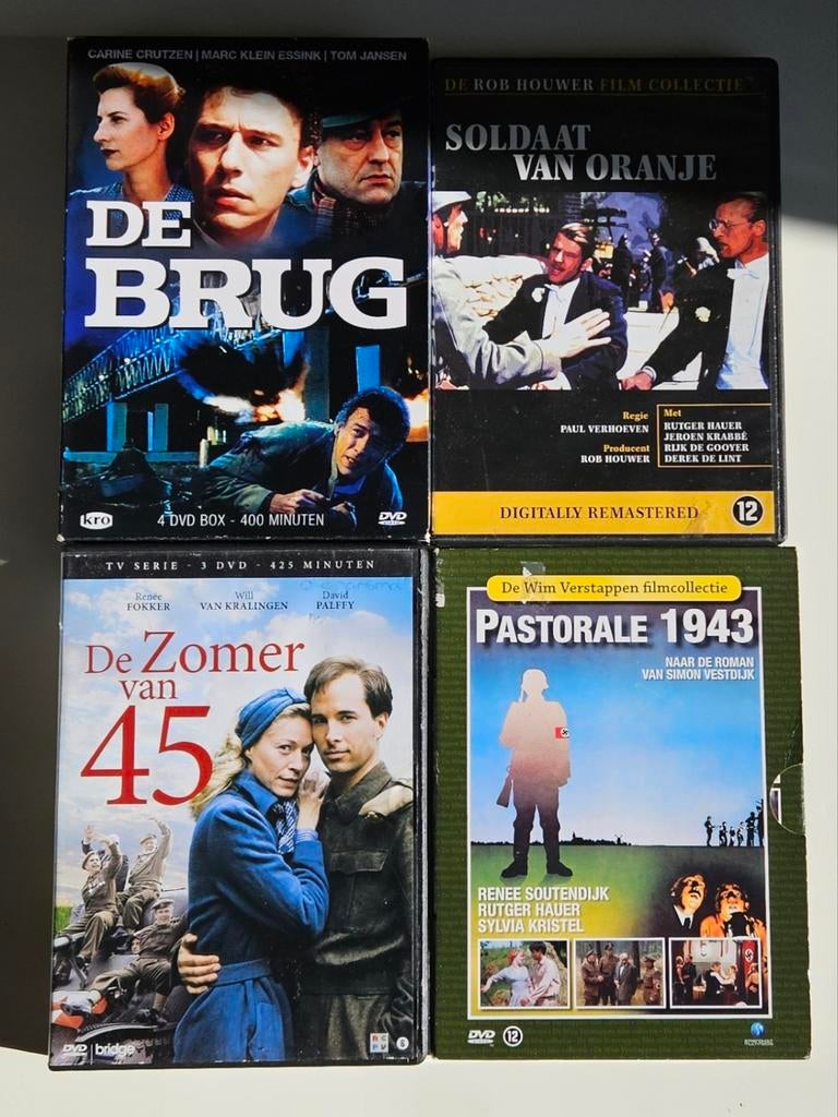 4 NL Oorlogsfilm/serie: oa Soldaat van Oranje en De Brug, Cd's en Dvd's, Gebruikt, Ophalen of Verzenden, Vanaf 12 jaar, Boxset