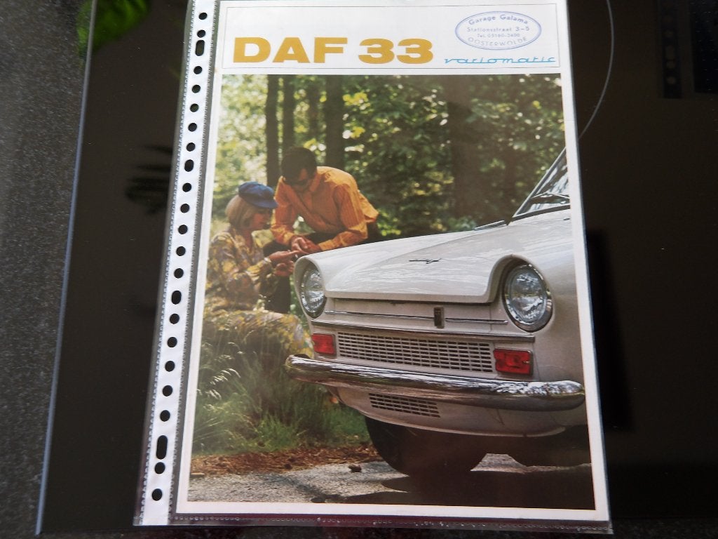 DAF 33 Variomatic Brochure - Origineel uit de jaren '60, Gelezen, Ophalen of Verzenden, Overige merken, DAF