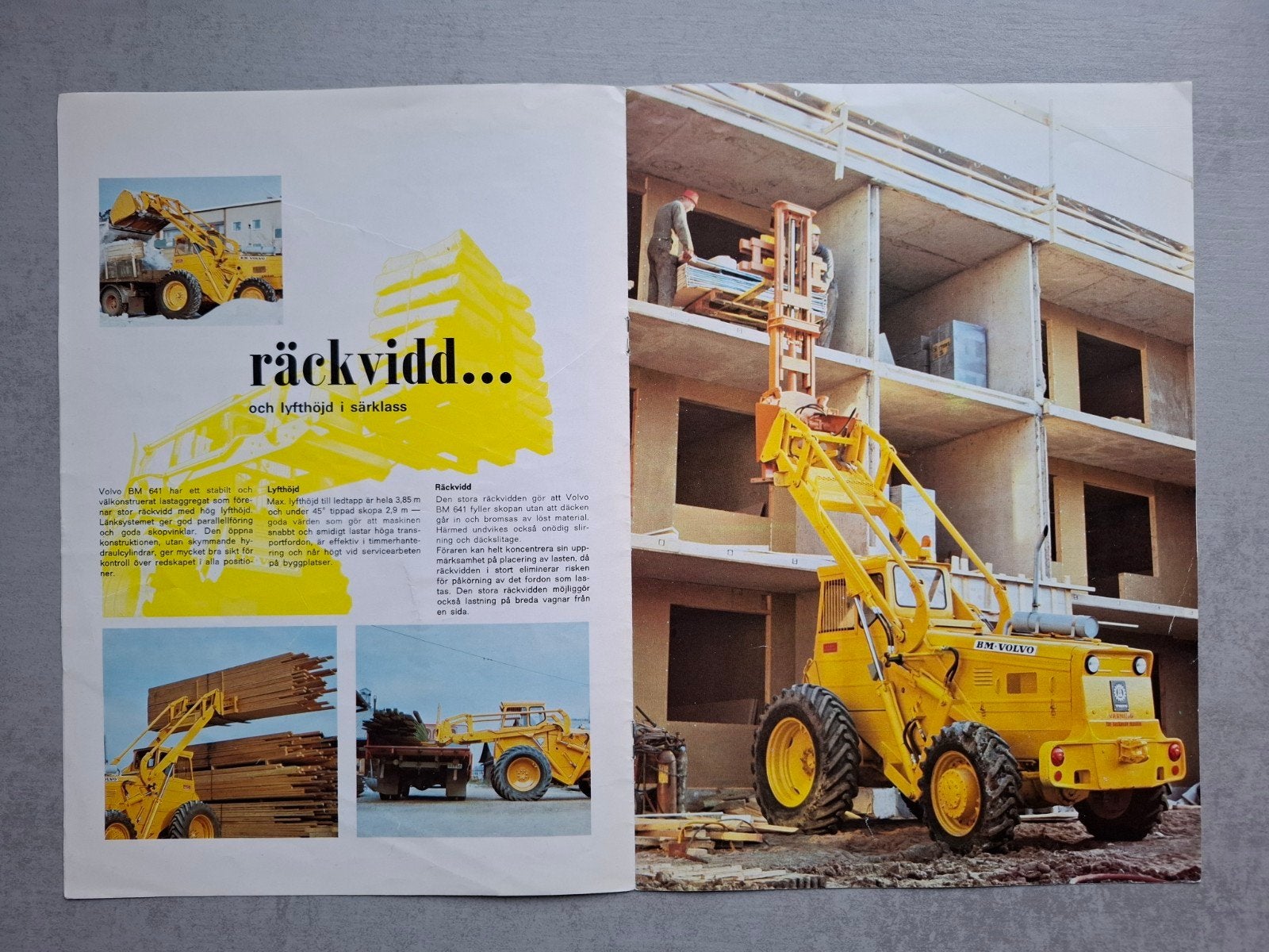 Volvo BM Lastmasking 641 brochure - 1973, Ophalen of Verzenden, Gelezen, Volvo