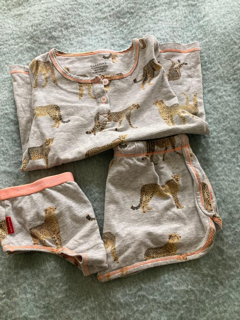 Claesens pyjama set met luipaardprint, Ophalen of Verzenden, Gebruikt, Jongen of Meisje